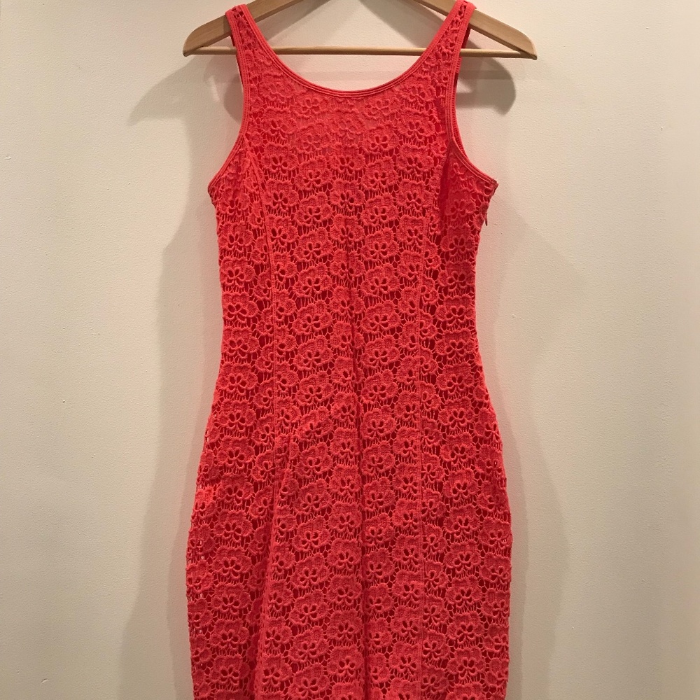 Body Con Stretch Lace Dress with Low Back